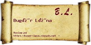 Bugár Léna névjegykártya